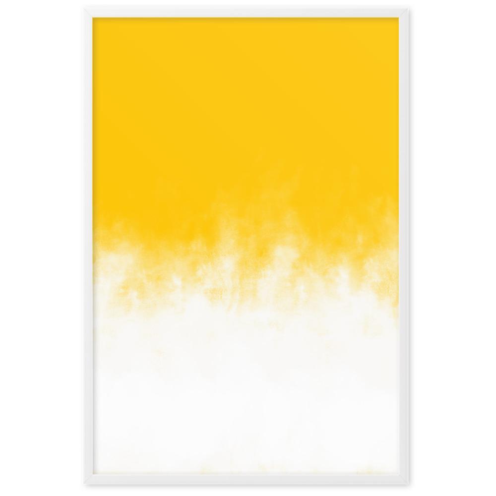 Yellow Gradient - Poster im Rahmen artlia Weiß / 61×91 cm artlia