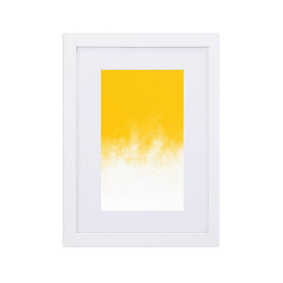 Yellow Gradient - Poster im Rahmen mit Passepartout artlia Weiß / 21×30 cm artlia