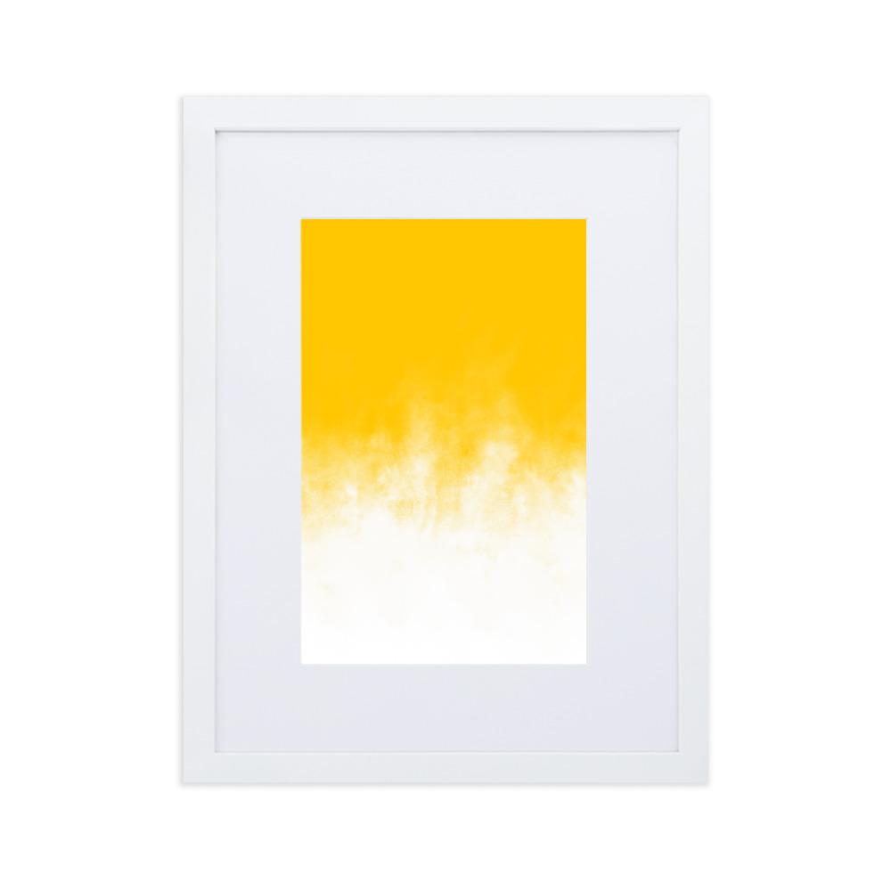 Yellow Gradient - Poster im Rahmen mit Passepartout artlia Weiß / 30×40 cm artlia