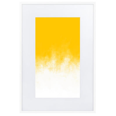 Yellow Gradient - Poster im Rahmen mit Passepartout artlia Weiß / 61×91 cm artlia