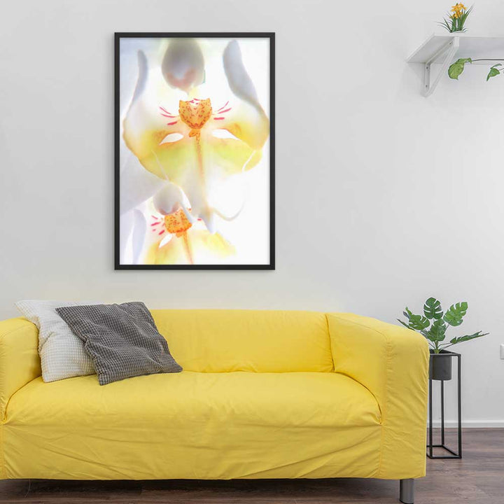 Yellow Orchid - Poster im Rahmen Kuratoren von artlia artlia
